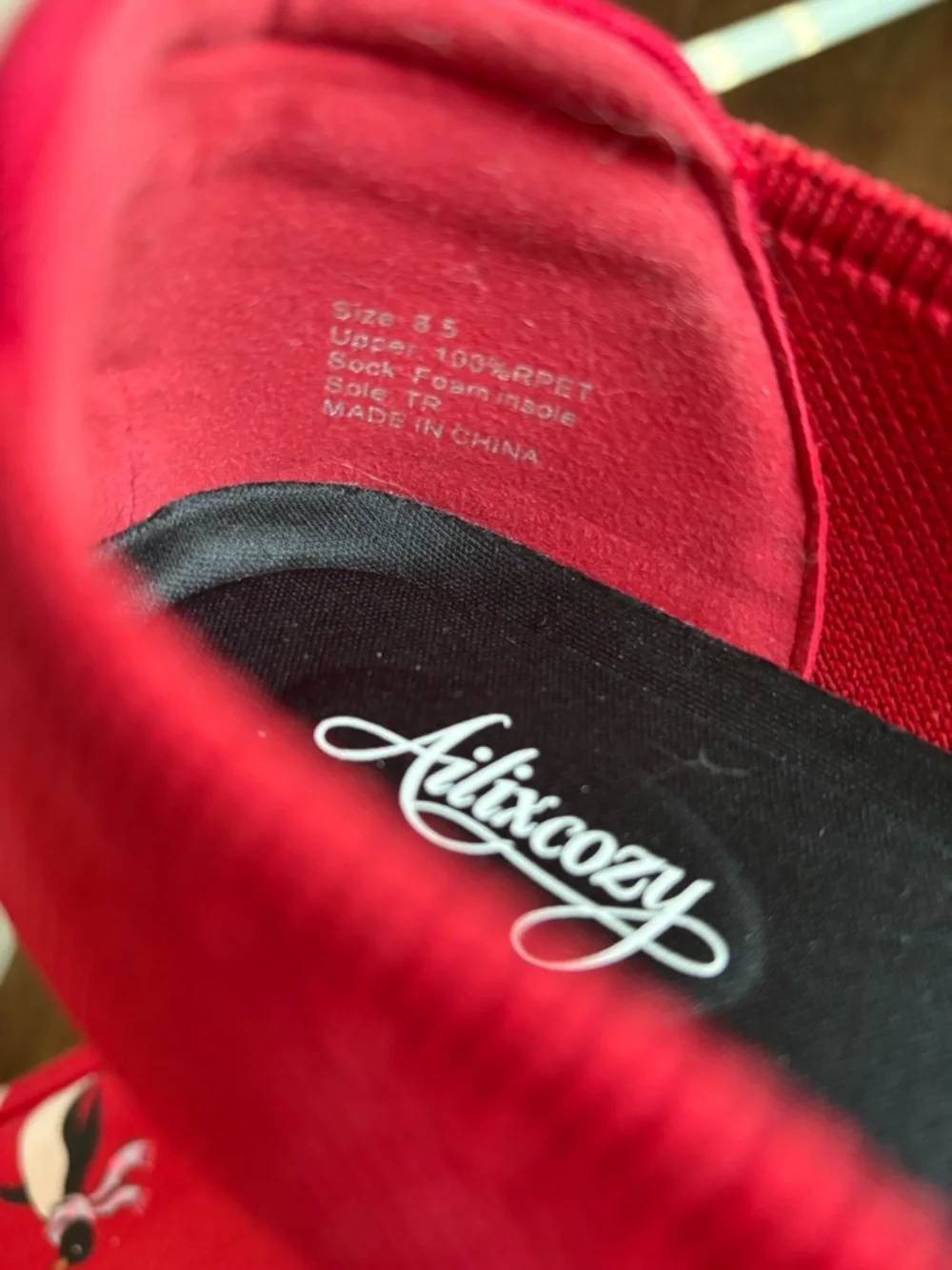 Ailicozy Women Sz 8.5 Red mesh Mary Jane Ballet Flats Comfortable Slip-On Shoe - Picture 10 of 10